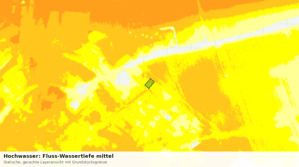 Statische Kartenansicht: Hochwasser: Fluss-Wassertiefe mittel