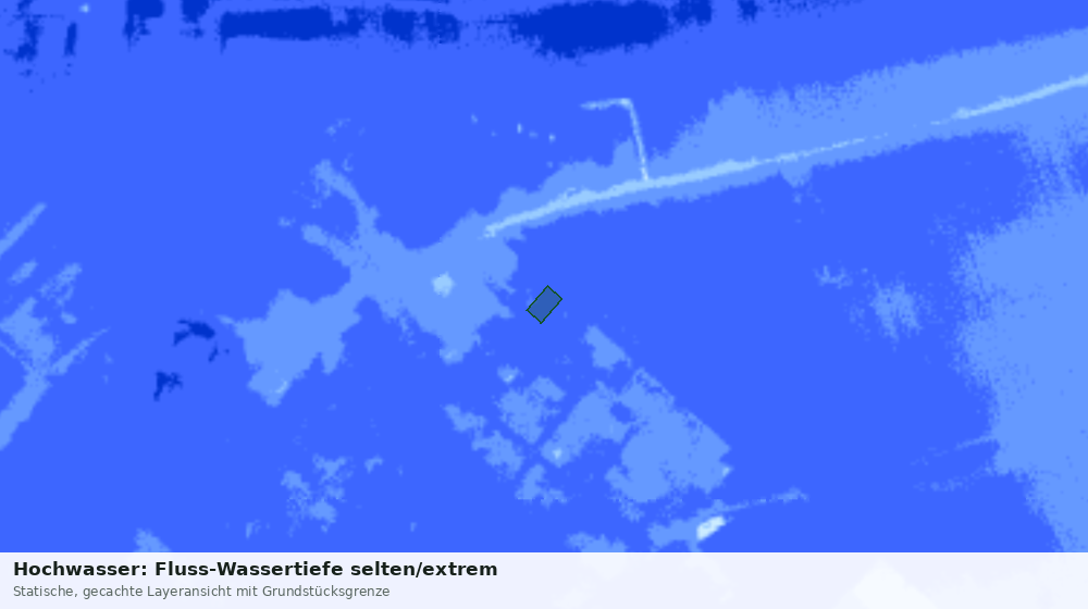 Statische Kartenansicht: Hochwasser: Fluss-Wassertiefe selten/extrem