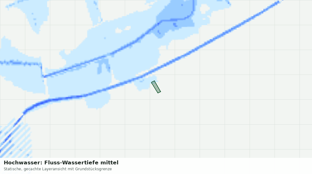 Statische Kartenansicht: Hochwasser: Fluss-Wassertiefe mittel