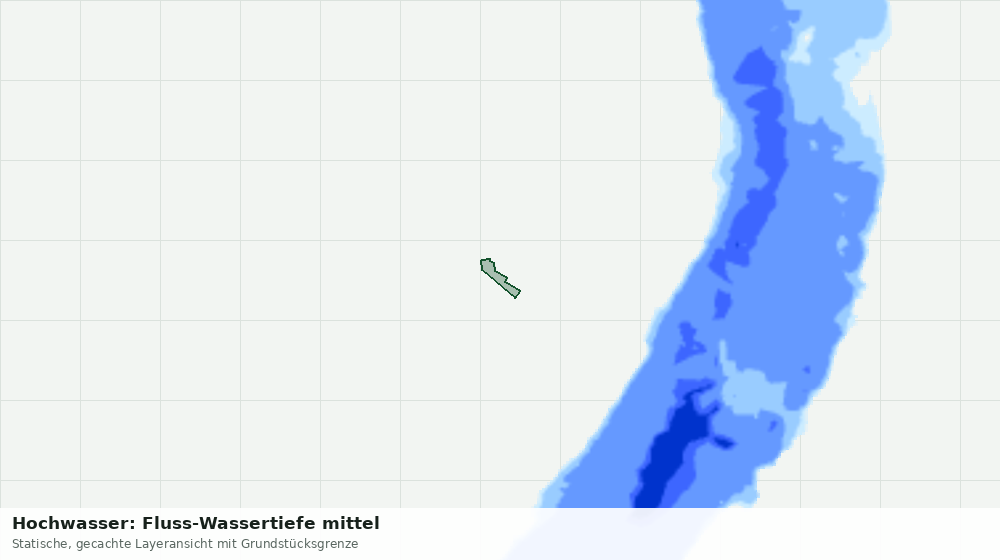 Statische Kartenansicht: Hochwasser: Fluss-Wassertiefe mittel
