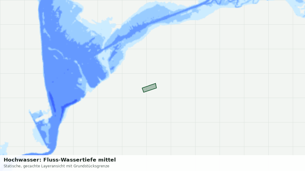 Statische Kartenansicht: Hochwasser: Fluss-Wassertiefe mittel