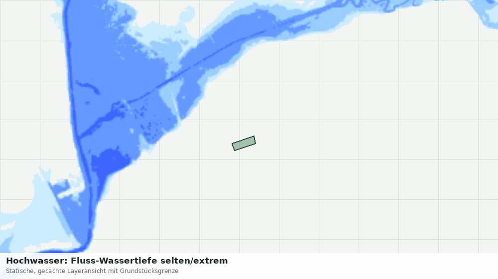 Statische Kartenansicht: Hochwasser: Fluss-Wassertiefe selten/extrem