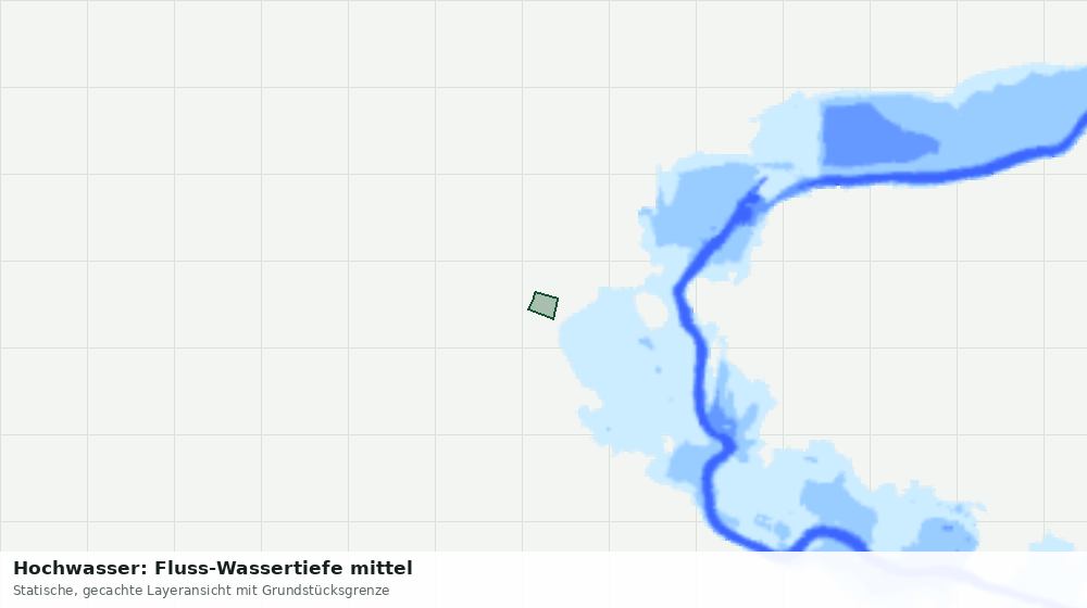 Statische Kartenansicht: Hochwasser: Fluss-Wassertiefe mittel