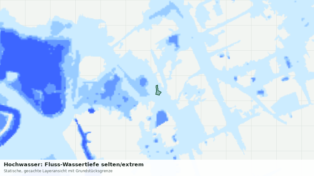 Statische Kartenansicht: Hochwasser: Fluss-Wassertiefe selten/extrem