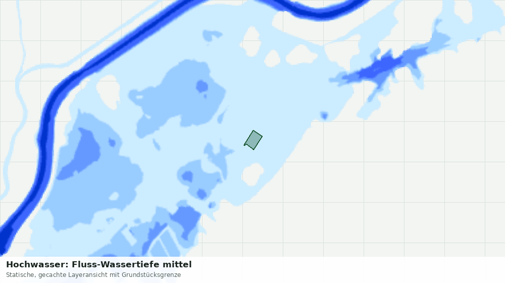 Statische Kartenansicht: Hochwasser: Fluss-Wassertiefe mittel