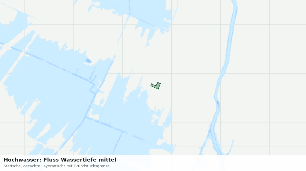 Statische Kartenansicht: Hochwasser: Fluss-Wassertiefe mittel