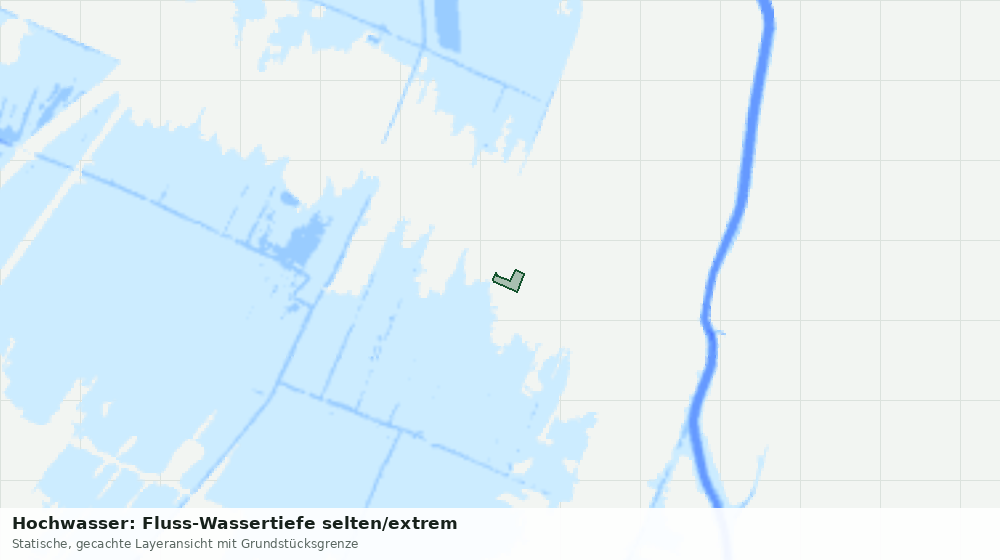 Statische Kartenansicht: Hochwasser: Fluss-Wassertiefe selten/extrem