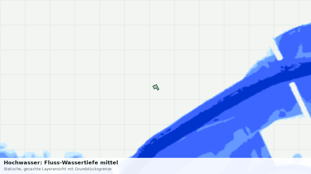 Statische Kartenansicht: Hochwasser: Fluss-Wassertiefe mittel