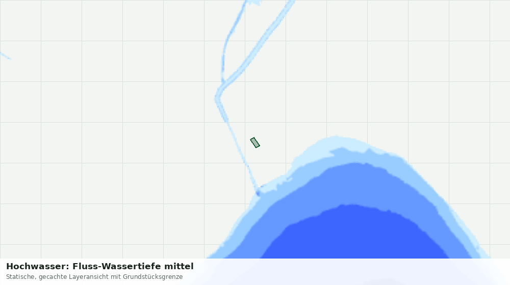 Statische Kartenansicht: Hochwasser: Fluss-Wassertiefe mittel