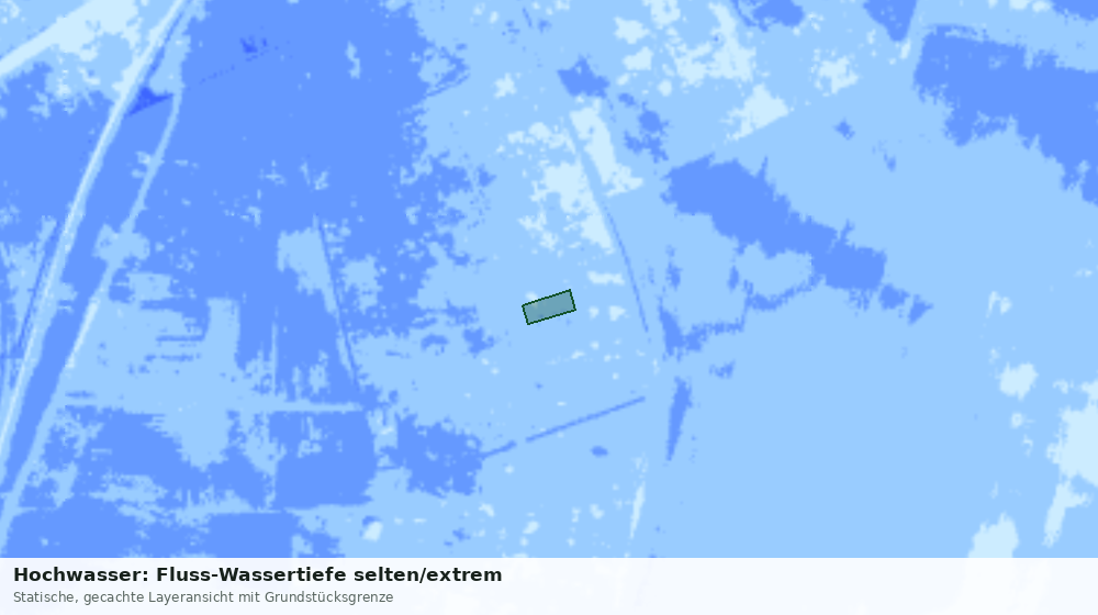 Statische Kartenansicht: Hochwasser: Fluss-Wassertiefe selten/extrem