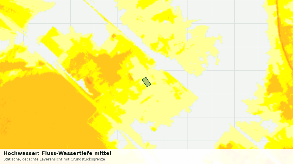 Statische Kartenansicht: Hochwasser: Fluss-Wassertiefe mittel