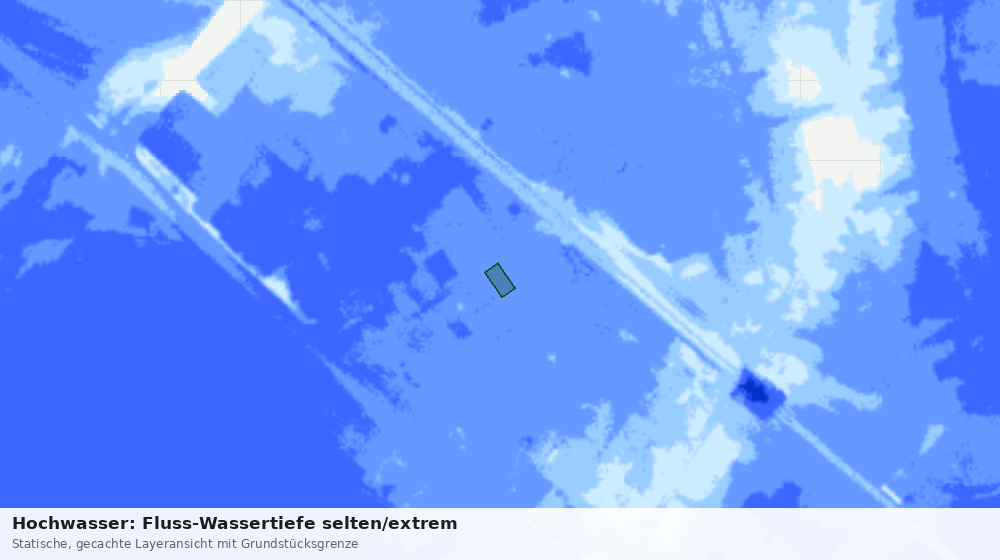 Statische Kartenansicht: Hochwasser: Fluss-Wassertiefe selten/extrem