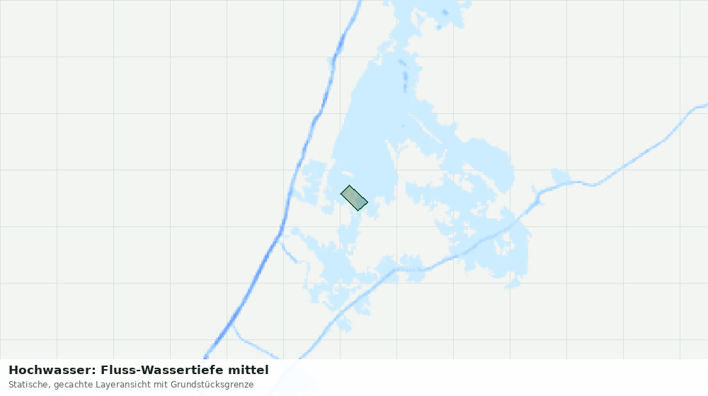 Statische Kartenansicht: Hochwasser: Fluss-Wassertiefe mittel