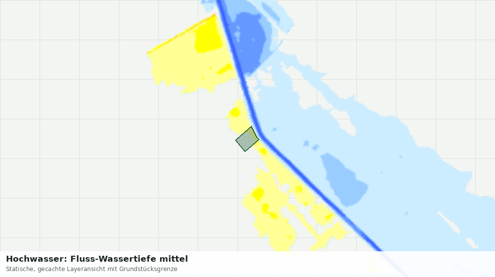 Statische Kartenansicht: Hochwasser: Fluss-Wassertiefe mittel