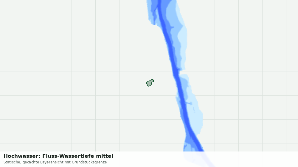 Statische Kartenansicht: Hochwasser: Fluss-Wassertiefe mittel