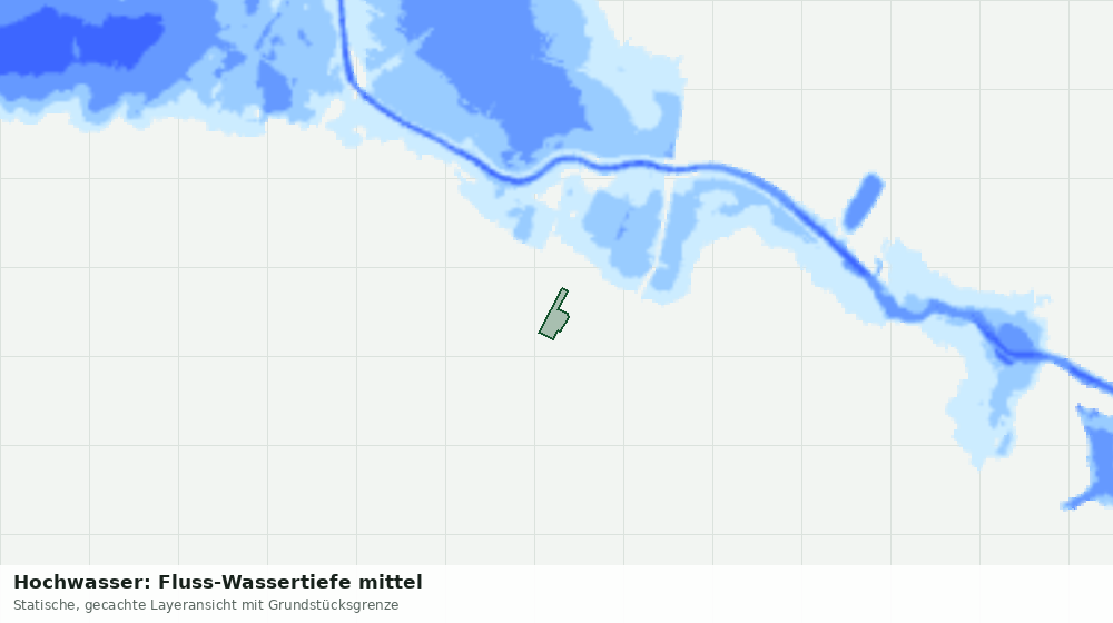 Statische Kartenansicht: Hochwasser: Fluss-Wassertiefe mittel