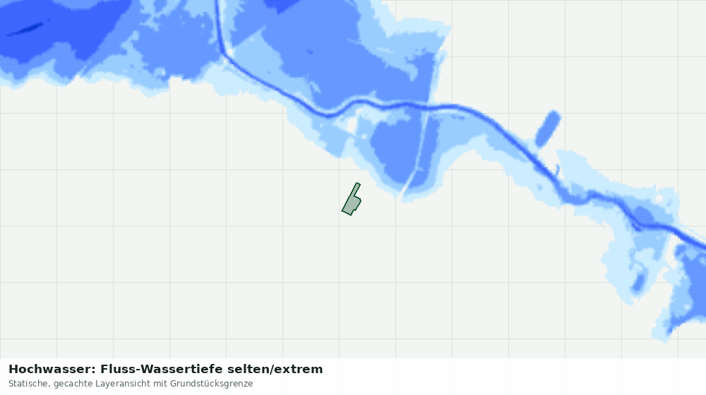 Statische Kartenansicht: Hochwasser: Fluss-Wassertiefe selten/extrem