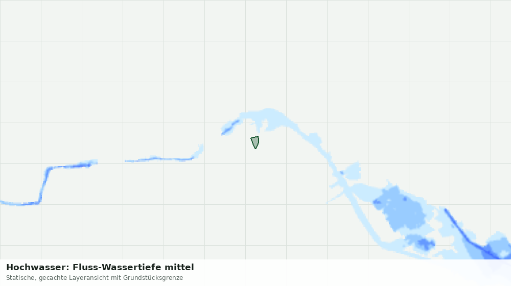 Statische Kartenansicht: Hochwasser: Fluss-Wassertiefe mittel