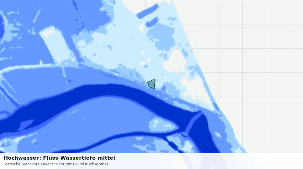 Statische Kartenansicht: Hochwasser: Fluss-Wassertiefe mittel