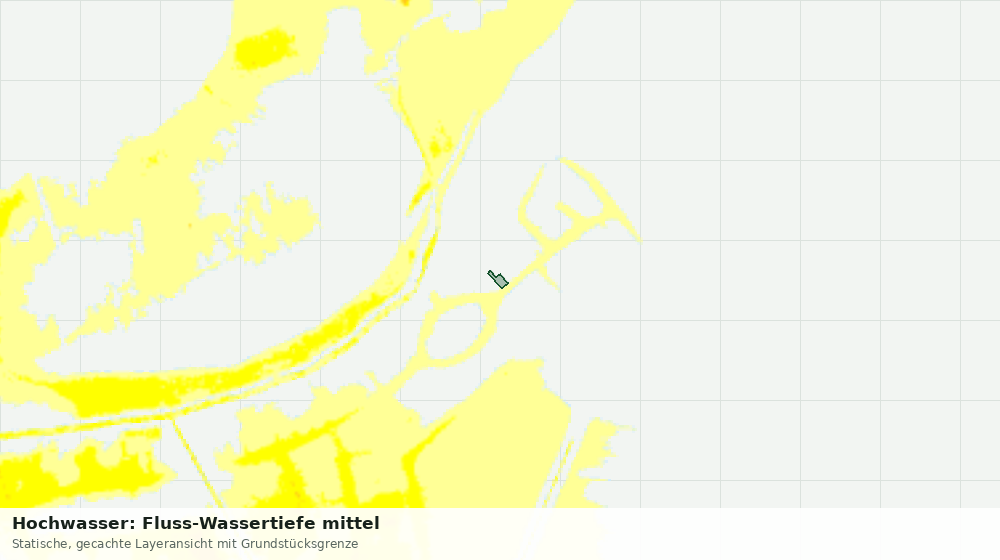 Statische Kartenansicht: Hochwasser: Fluss-Wassertiefe mittel