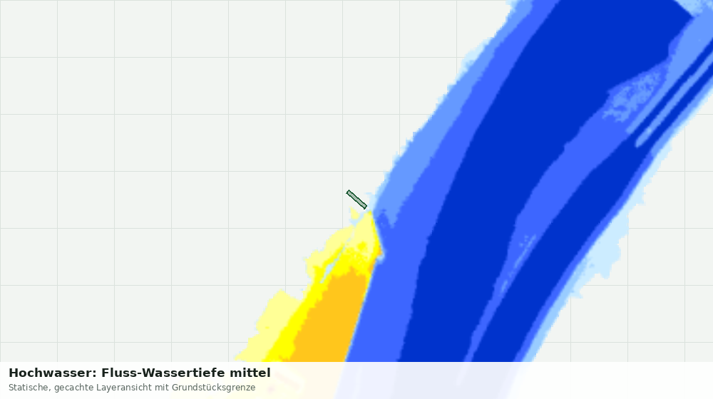 Statische Kartenansicht: Hochwasser: Fluss-Wassertiefe mittel