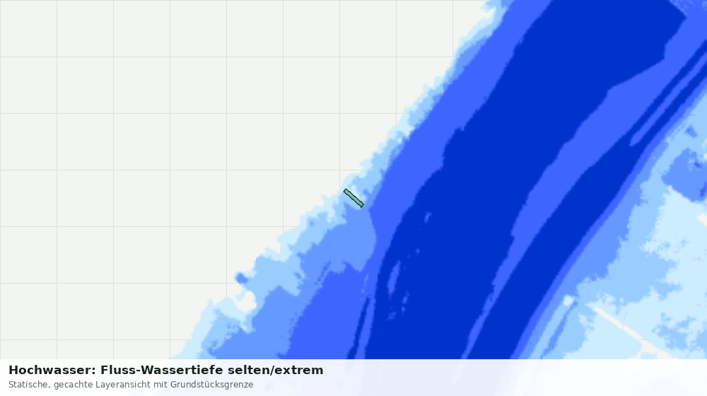 Statische Kartenansicht: Hochwasser: Fluss-Wassertiefe selten/extrem