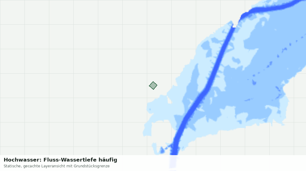 Statische Kartenansicht: Hochwasser: Fluss-Wassertiefe häufig