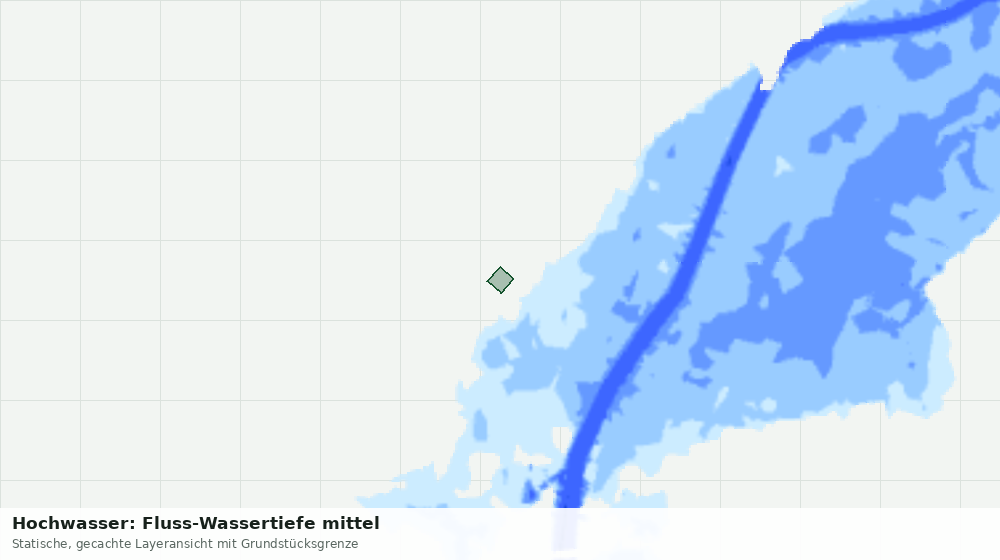Statische Kartenansicht: Hochwasser: Fluss-Wassertiefe mittel