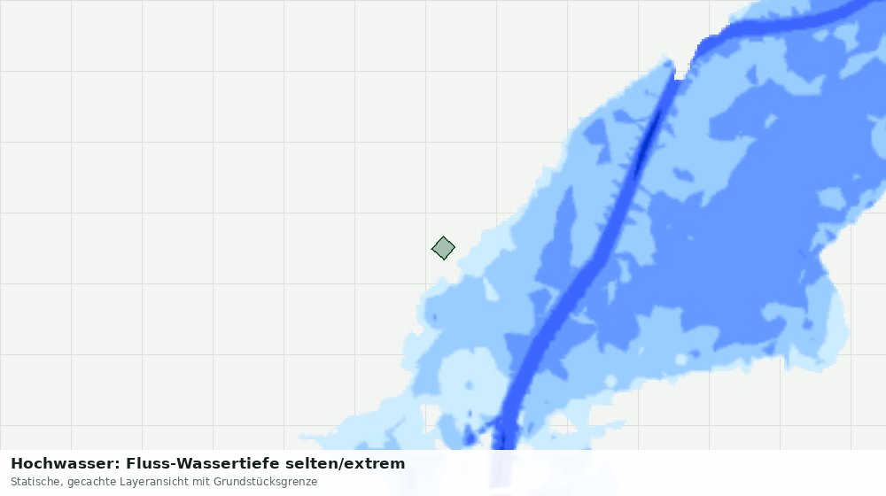 Statische Kartenansicht: Hochwasser: Fluss-Wassertiefe selten/extrem