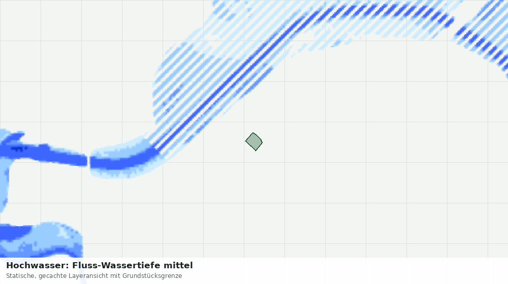 Statische Kartenansicht: Hochwasser: Fluss-Wassertiefe mittel