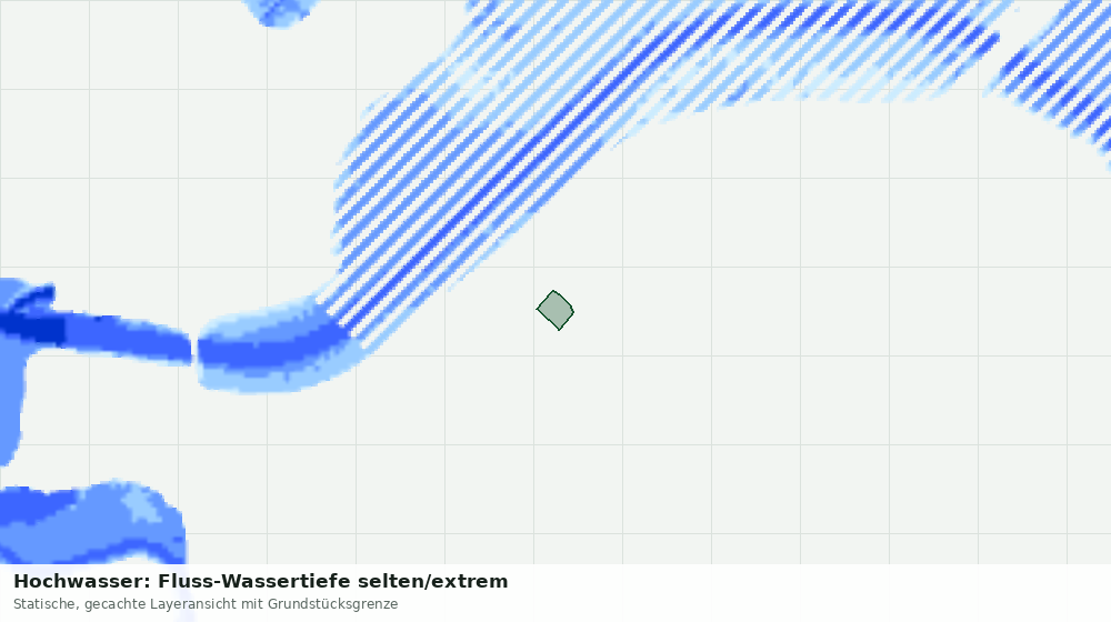 Statische Kartenansicht: Hochwasser: Fluss-Wassertiefe selten/extrem