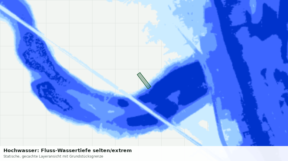Statische Kartenansicht: Hochwasser: Fluss-Wassertiefe selten/extrem