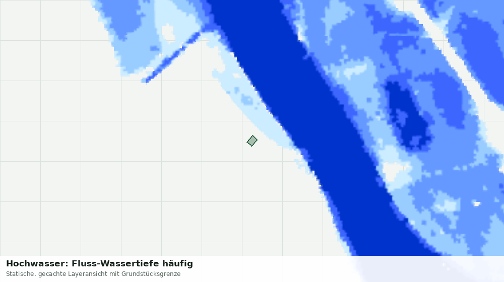 Statische Kartenansicht: Hochwasser: Fluss-Wassertiefe häufig
