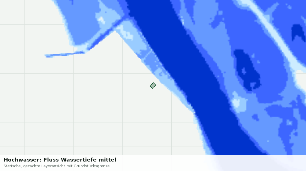 Statische Kartenansicht: Hochwasser: Fluss-Wassertiefe mittel