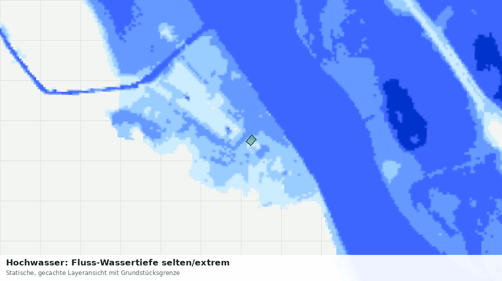 Statische Kartenansicht: Hochwasser: Fluss-Wassertiefe selten/extrem
