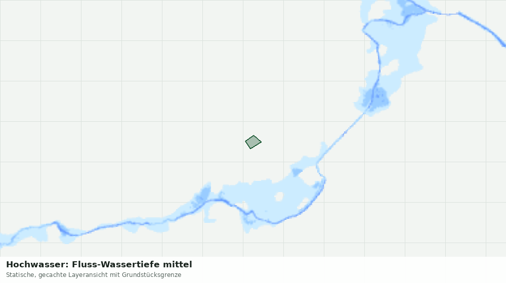 Statische Kartenansicht: Hochwasser: Fluss-Wassertiefe mittel