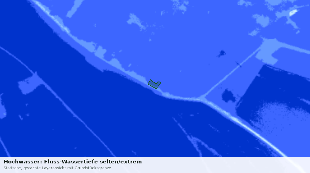 Statische Kartenansicht: Hochwasser: Fluss-Wassertiefe selten/extrem