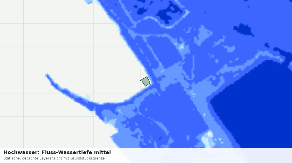 Statische Kartenansicht: Hochwasser: Fluss-Wassertiefe mittel