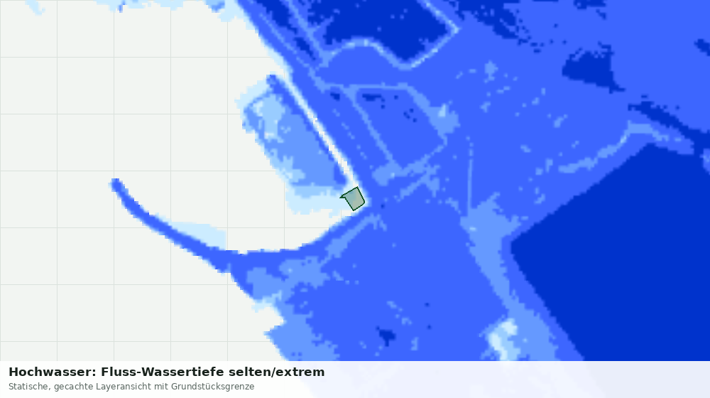 Statische Kartenansicht: Hochwasser: Fluss-Wassertiefe selten/extrem