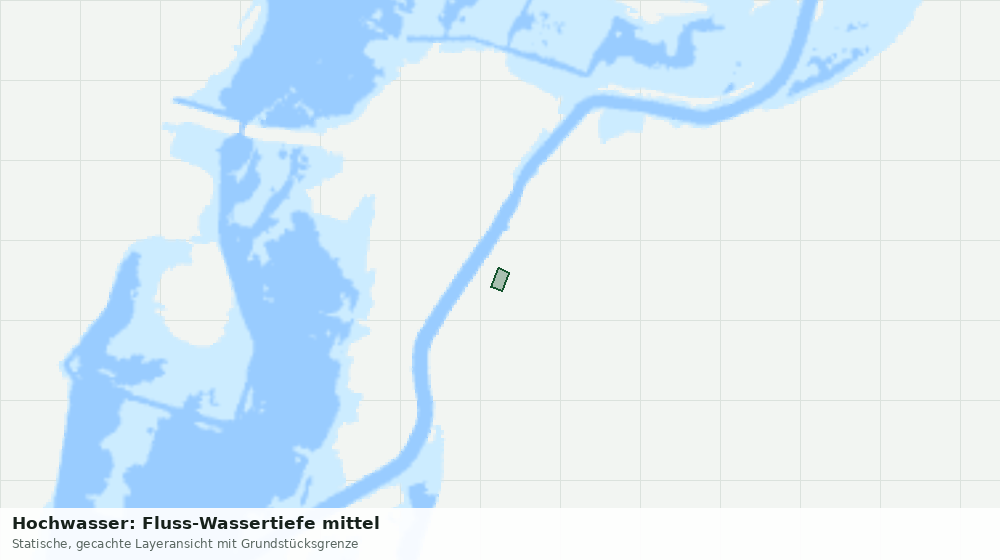 Statische Kartenansicht: Hochwasser: Fluss-Wassertiefe mittel