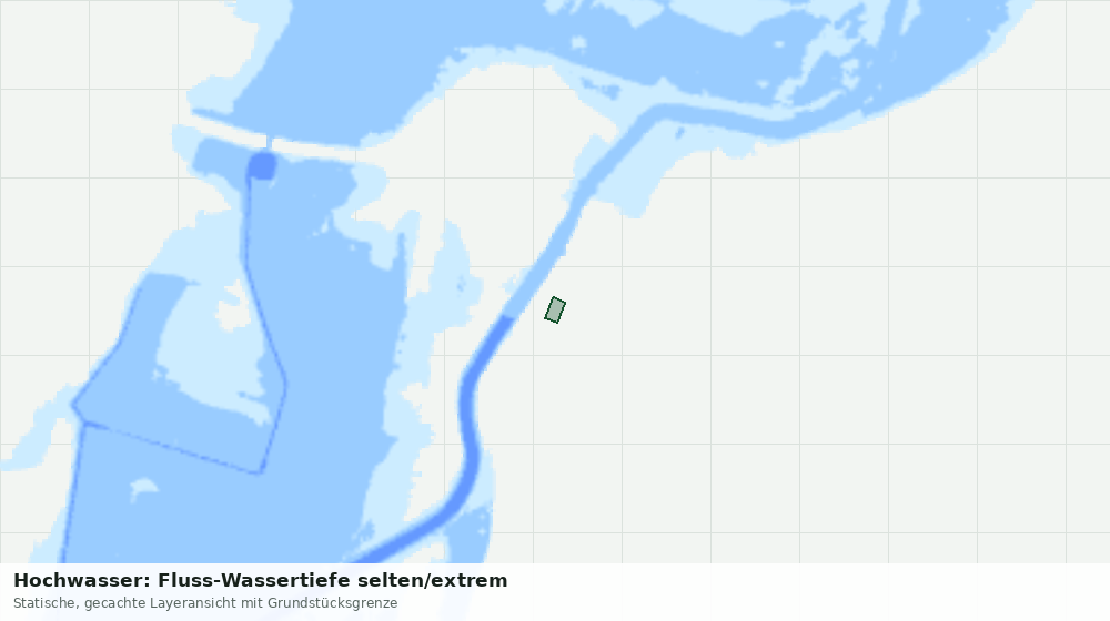Statische Kartenansicht: Hochwasser: Fluss-Wassertiefe selten/extrem