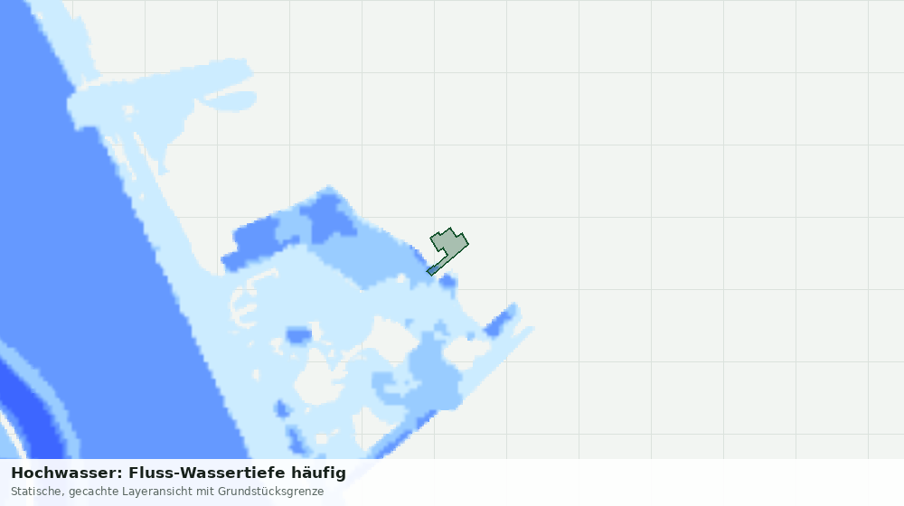 Statische Kartenansicht: Hochwasser: Fluss-Wassertiefe häufig