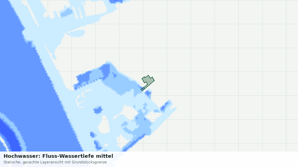 Statische Kartenansicht: Hochwasser: Fluss-Wassertiefe mittel