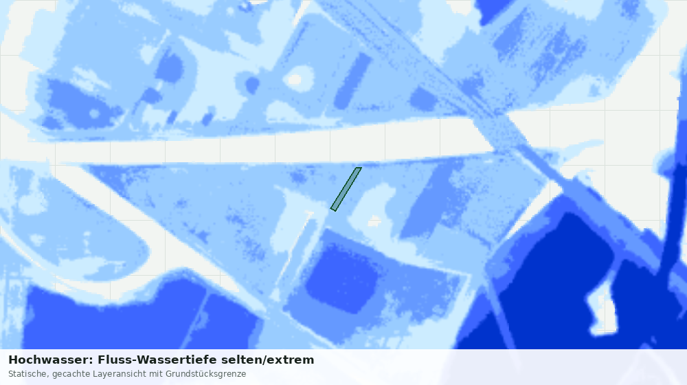 Statische Kartenansicht: Hochwasser: Fluss-Wassertiefe selten/extrem