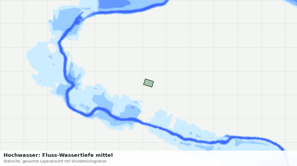 Statische Kartenansicht: Hochwasser: Fluss-Wassertiefe mittel