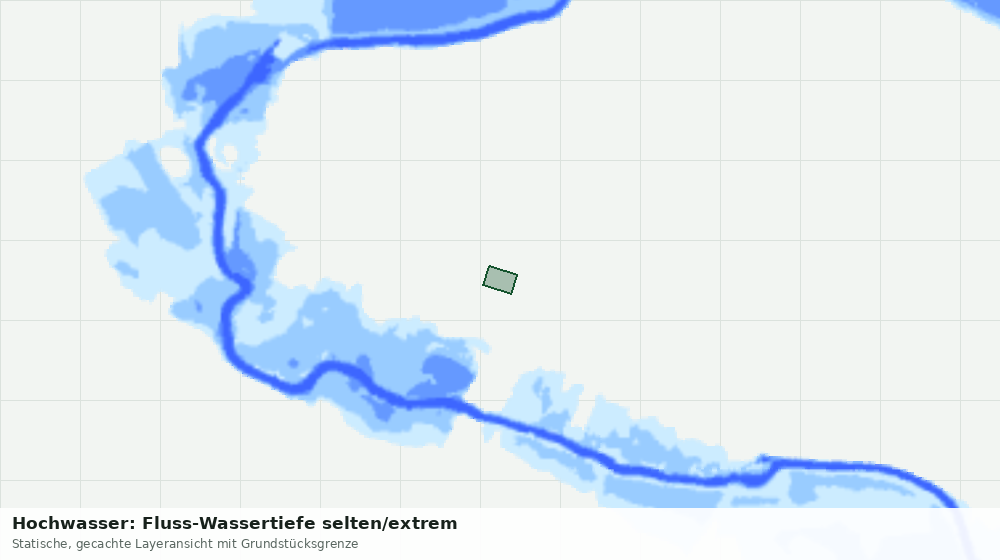 Statische Kartenansicht: Hochwasser: Fluss-Wassertiefe selten/extrem