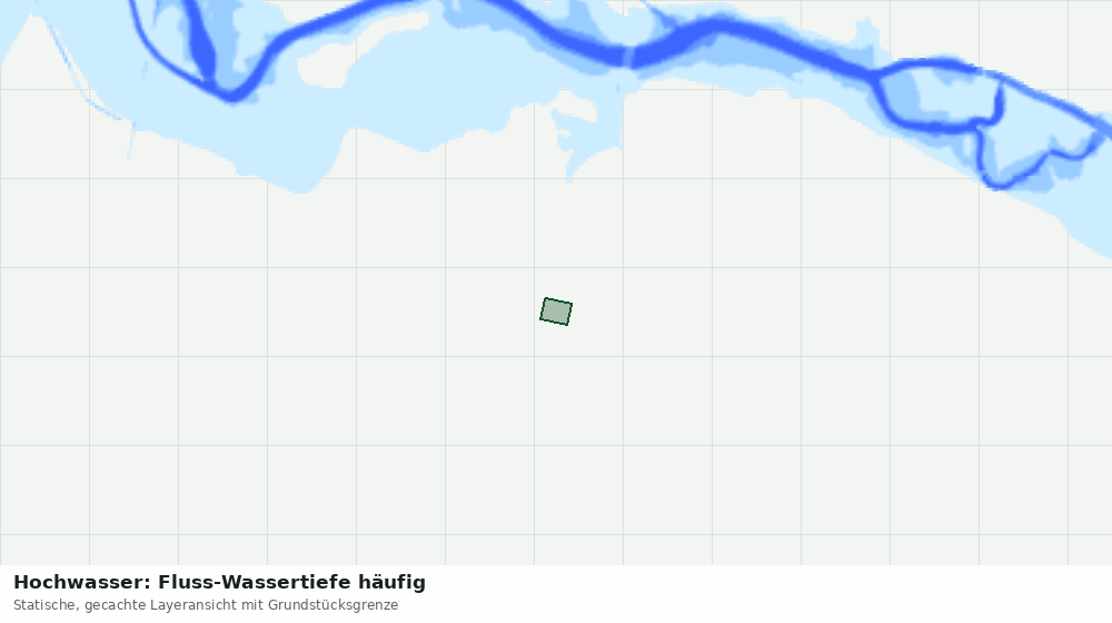 Statische Kartenansicht: Hochwasser: Fluss-Wassertiefe häufig