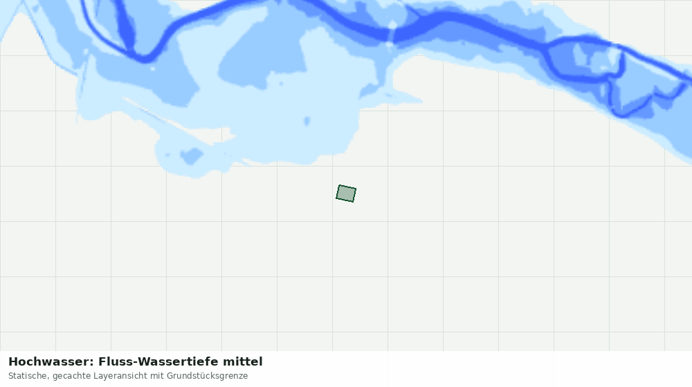 Statische Kartenansicht: Hochwasser: Fluss-Wassertiefe mittel