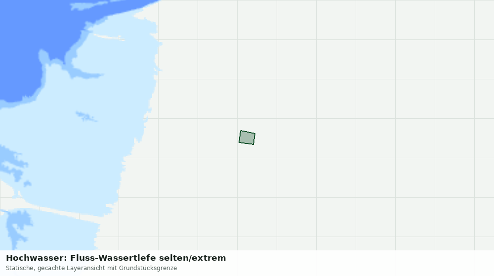 Statische Kartenansicht: Hochwasser: Fluss-Wassertiefe selten/extrem