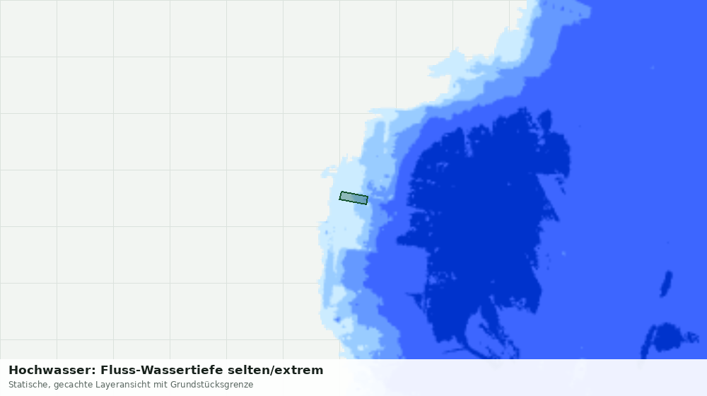 Statische Kartenansicht: Hochwasser: Fluss-Wassertiefe selten/extrem